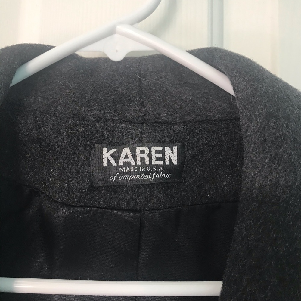 Gray Vintage Karen Peacoat